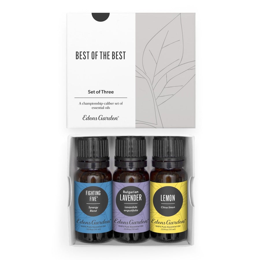 best of the best essential oils 3 set including 100% pure lemon essential oil and lavender essential oil by Edens garden
