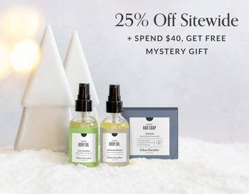 Day 25: 25% Off Sitewide, Spend $40 Get Free Mystery Gift